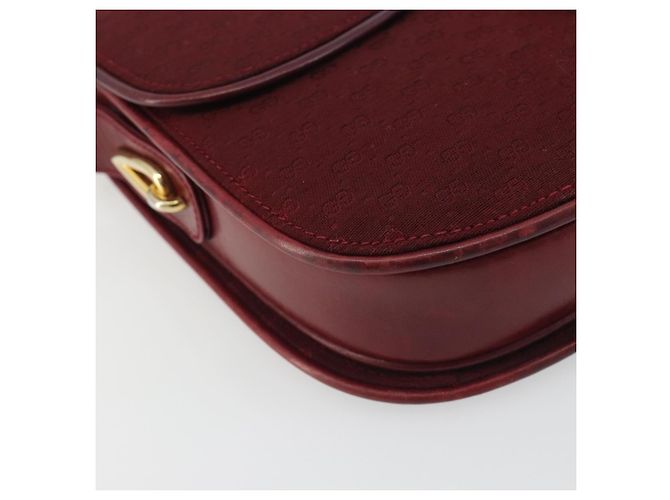 Borsa a Spalla GUCCI Micro GG Supreme Rosso Oro Auth ep15564 D'oro - vista 11