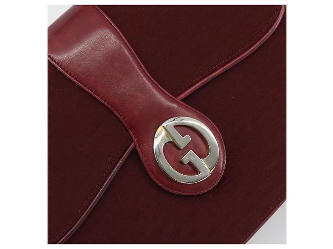 Borsa a Spalla GUCCI Micro GG Supreme Rosso Oro Auth ep15564 D'oro - vista 14