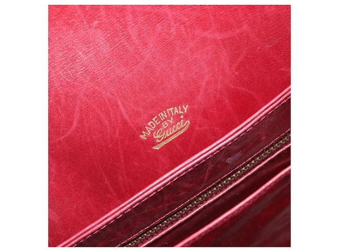Borsa a Spalla GUCCI Micro GG Supreme Rosso Oro Auth ep15564 D'oro - vista 17