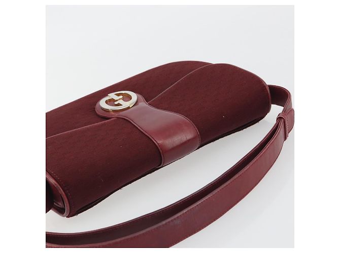 Borsa a Spalla GUCCI Micro GG Supreme Rosso Oro Auth ep15564 D'oro - vista 6
