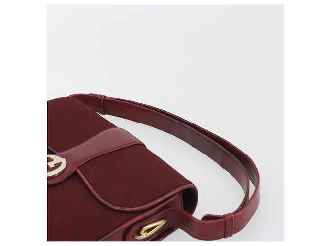 Borsa a Spalla GUCCI Micro GG Supreme Rosso Oro Auth ep15564 D'oro - vista 8