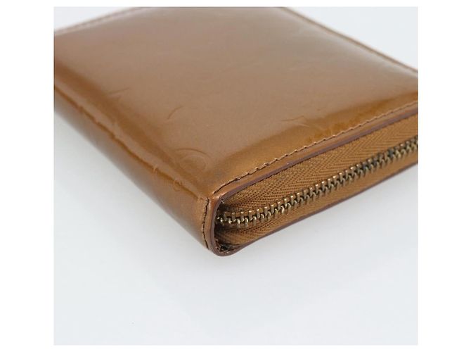 LOUIS VUITTON Monogram Vernis Bloom Wallet Bronze M91152 LV Auth BA14238 Bronzo - vista 14