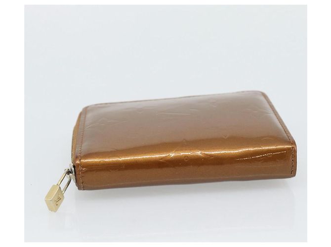 LOUIS VUITTON Monogram Vernis Bloom Wallet Bronze M91152 LV Auth BA14238 Bronzo - vista 4