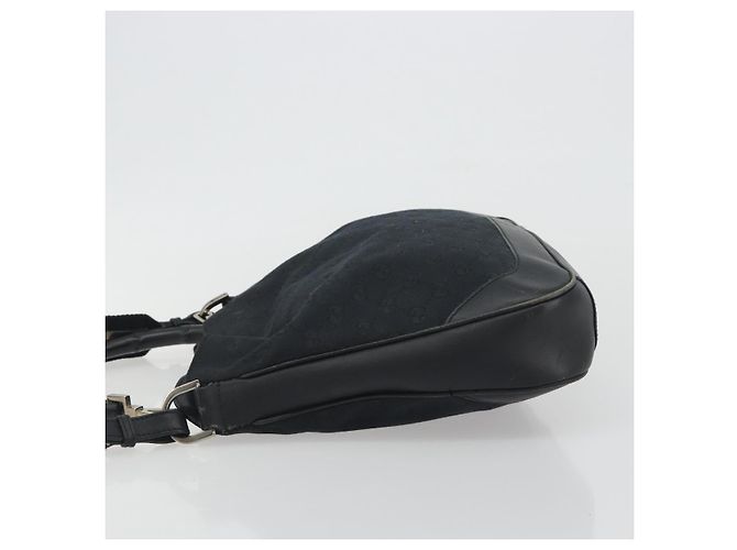 Borsa GUCCI GG Canvas Bamboo 2way Nera Argento 001 4095 Auth ep15232 Nero - vista 5