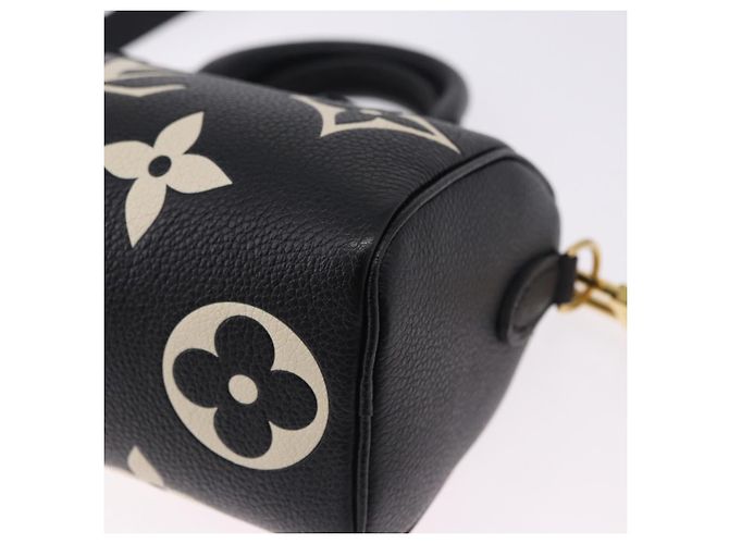 LOUIS VUITTON Borsa Nano Speedy Monogram Empreinte Nera M81456 LV Auth ar14137SAM Nero - vista 16