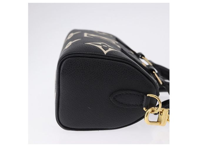 LOUIS VUITTON Borsa Nano Speedy Monogram Empreinte Nera M81456 LV Auth ar14137SAM Nero - vista 3