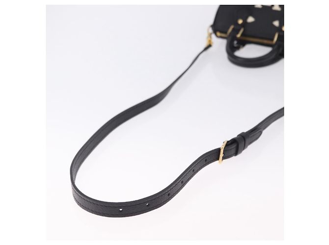 LOUIS VUITTON Borsa Nano Speedy Monogram Empreinte Nera M81456 LV Auth ar14137SAM Nero - vista 8