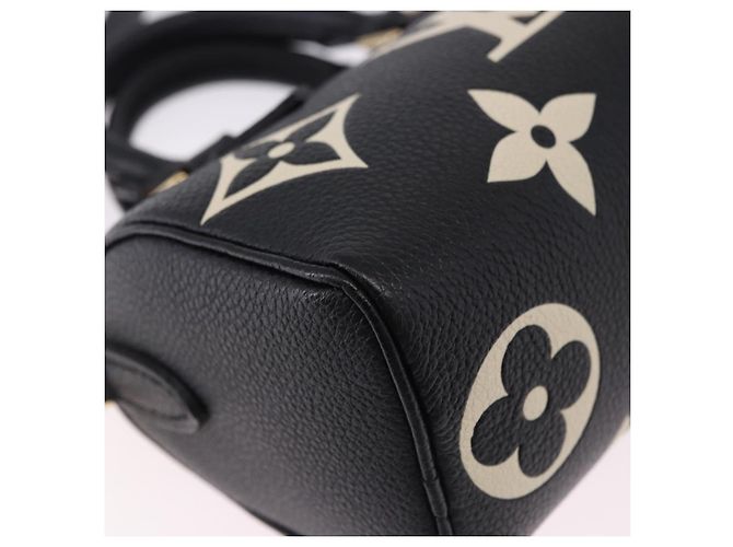 LOUIS VUITTON Borsa Nano Speedy Monogram Empreinte Nera M81456 LV Auth ar14137SAM Nero - vista 9