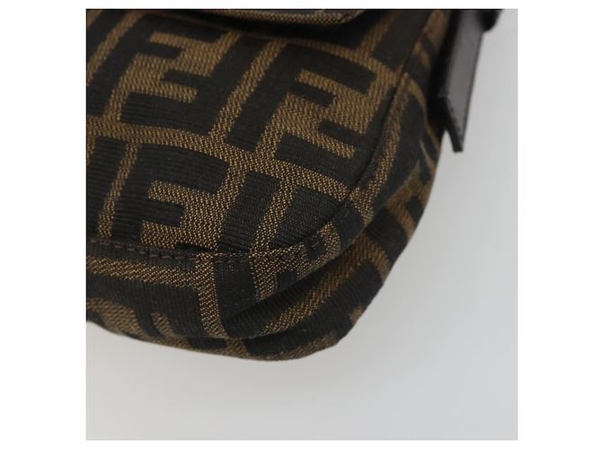 FENDI Zucca Canvas Mamma Baguette Borsa a Spalla Marrone Argento Auth yk20687SAM - vista 10