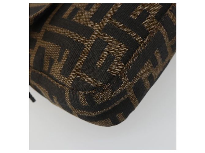 FENDI Zucca Canvas Mamma Baguette Borsa a Spalla Marrone Argento Auth yk20687SAM - vista 11