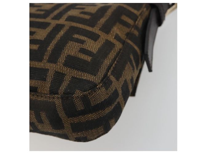 FENDI Zucca Canvas Mamma Baguette Borsa a Spalla Marrone Argento Auth yk20687SAM - vista 12