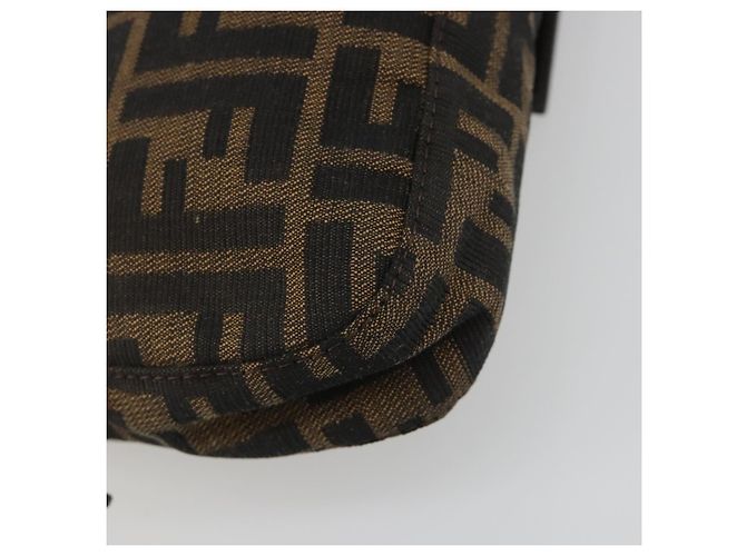FENDI Zucca Canvas Mamma Baguette Borsa a Spalla Marrone Argento Auth yk20687SAM - vista 13