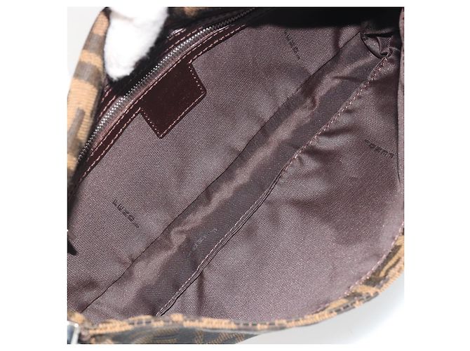 FENDI Zucca Canvas Mamma Baguette Borsa a Spalla Marrone Argento Auth yk20687SAM - vista 19