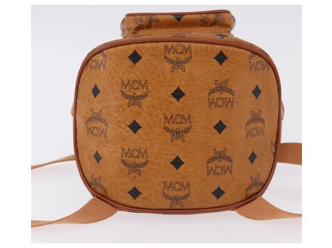 Zaino MCM Vicetos Logogram PVC Beige Oro Auth bs36277 D'oro - vista 11