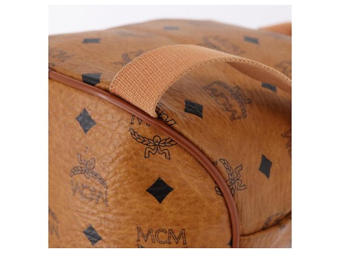 Zaino MCM Vicetos Logogram PVC Beige Oro Auth bs36277 D'oro - vista 15