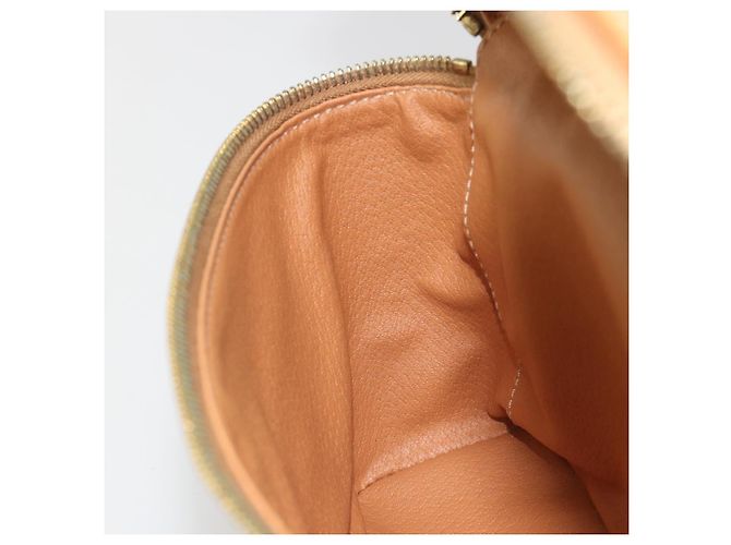 Céline CELINE Beauty Case Macadam in PVC e Pelle Marrone con Finiture Oro Autentico ep15314A - vista 19