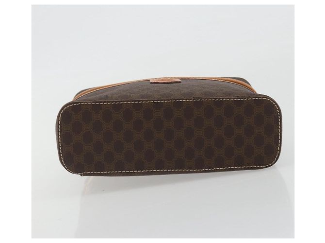 Céline CELINE Beauty Case Macadam in PVC e Pelle Marrone con Finiture Oro Autentico ep15314A - vista 9