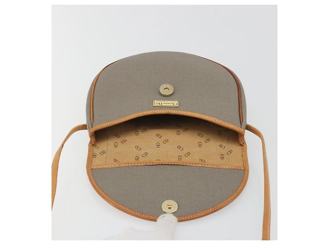 Borsa a tracolla Christian Dior PVC Pelle Grigio Marrone Auth ep15197 - vista 15