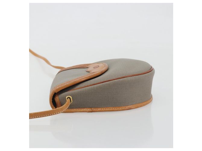 Borsa a tracolla Christian Dior PVC Pelle Grigio Marrone Auth ep15197 - vista 5