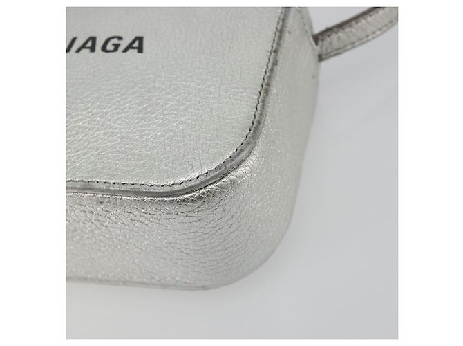 Borsa a tracolla BALENCIAGA Everyday in pelle Argento 552372 Auth 192828A - vista 11