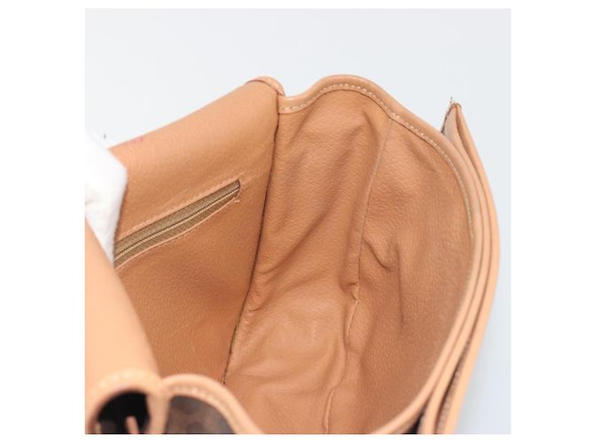 Céline CELINE Bolsa de Ombro Macadam em PVC e Couro Marrom com Detalhes Dourados Auth ep15274 - vista 19
