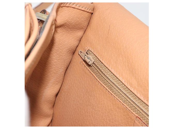 Céline CELINE Bolsa de Ombro Macadam em PVC e Couro Marrom com Detalhes Dourados Auth ep15274 - vista 21