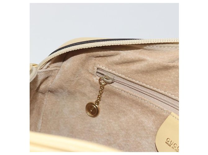 Borsa a Spalla GUCCI in Pelle Avorio Oro 001 115 1515 Auth bs36281 - vista 19