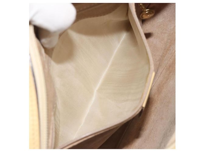 Borsa a Spalla GUCCI in Pelle Avorio Oro 001 115 1515 Auth bs36281 - vista 20