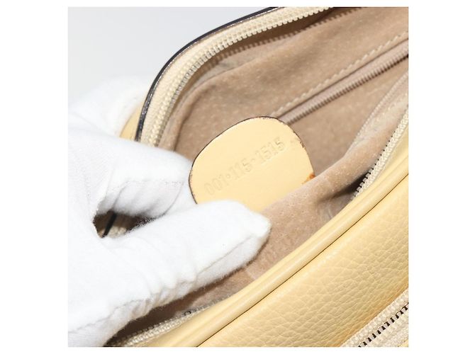 Borsa a Spalla GUCCI in Pelle Avorio Oro 001 115 1515 Auth bs36281 - vista 23