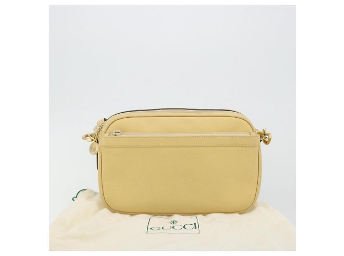 Borsa a Spalla GUCCI in Pelle Avorio Oro 001 115 1515 Auth bs36281 - vista 25