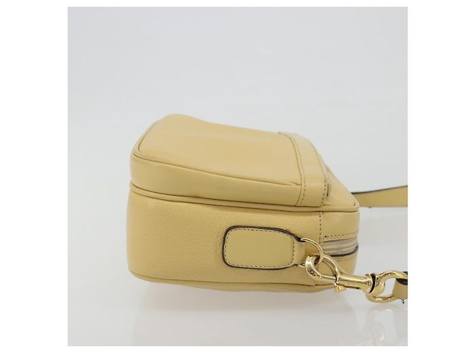 Borsa a Spalla GUCCI in Pelle Avorio Oro 001 115 1515 Auth bs36281 - vista 4