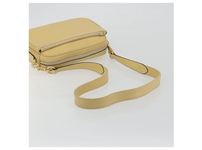 Borsa a Spalla GUCCI in Pelle Avorio Oro 001 115 1515 Auth bs36281 - vista 7