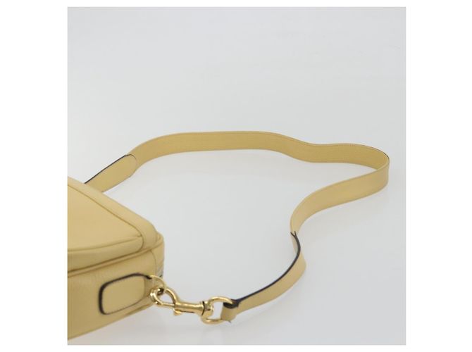 Borsa a Spalla GUCCI in Pelle Avorio Oro 001 115 1515 Auth bs36281 - vista 8