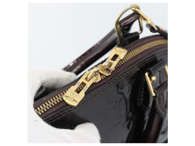 LOUIS VUITTON Borsa Monogram Vernis Alma BB Amarante M91678 LV Auth ka5391 Bordò - vista 10