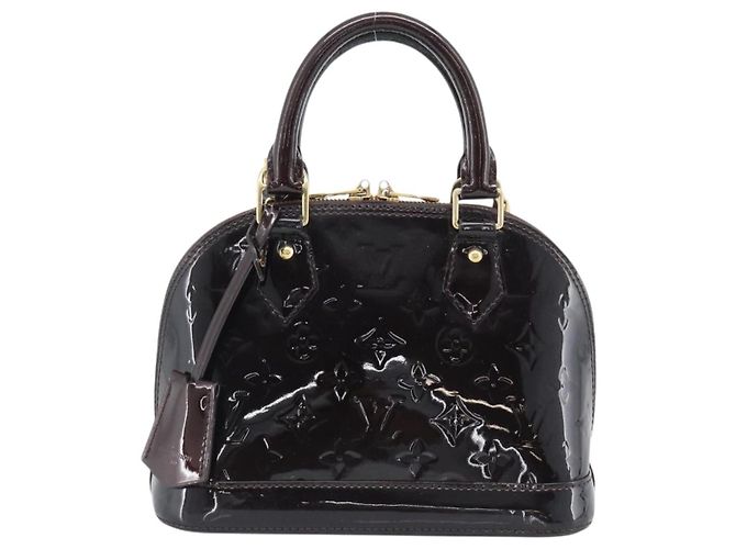 LOUIS VUITTON Borsa Monogram Vernis Alma BB Amarante M91678 LV Auth ka5391 Bordò - vista 13