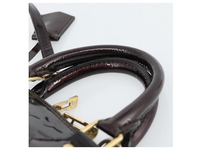 LOUIS VUITTON Borsa Monogram Vernis Alma BB Amarante M91678 LV Auth ka5391 Bordò - vista 14
