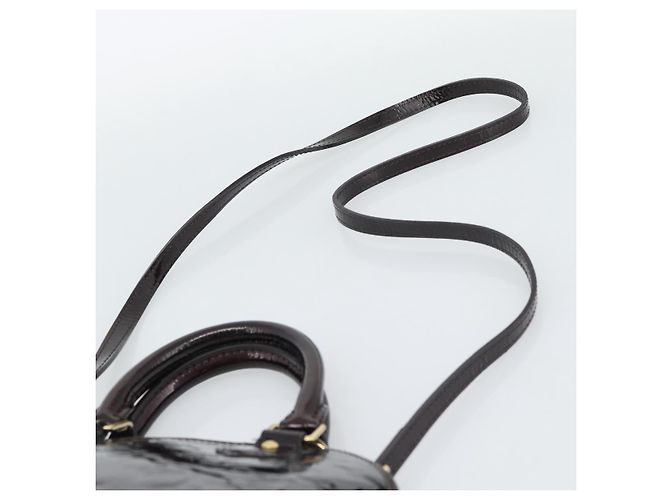LOUIS VUITTON Borsa Monogram Vernis Alma BB Amarante M91678 LV Auth ka5391 Bordò - vista 15
