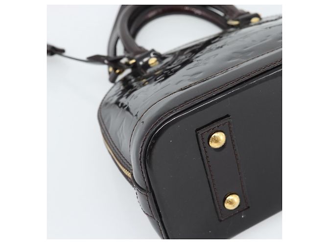 LOUIS VUITTON Borsa Monogram Vernis Alma BB Amarante M91678 LV Auth ka5391 Bordò - vista 17