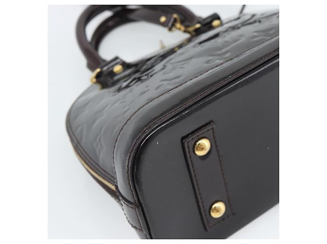 LOUIS VUITTON Borsa Monogram Vernis Alma BB Amarante M91678 LV Auth ka5391 Bordò - vista 19
