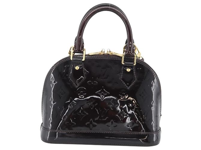 LOUIS VUITTON Borsa Monogram Vernis Alma BB Amarante M91678 LV Auth ka5391 Bordò - vista 2