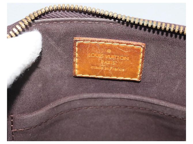 LOUIS VUITTON Borsa Monogram Vernis Alma BB Amarante M91678 LV Auth ka5391 Bordò - vista 20