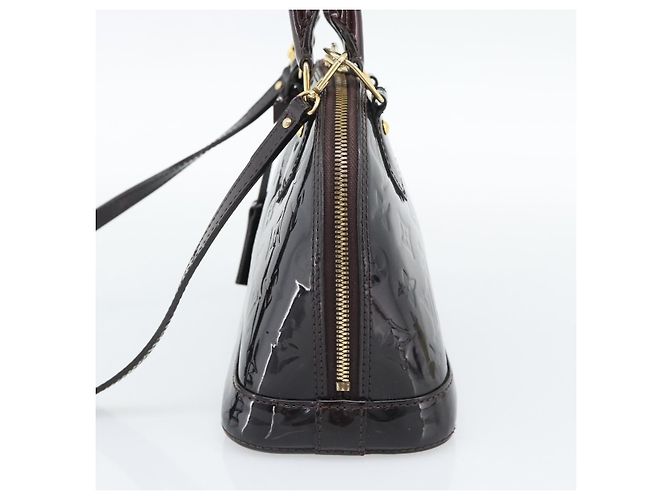 LOUIS VUITTON Borsa Monogram Vernis Alma BB Amarante M91678 LV Auth ka5391 Bordò - vista 4
