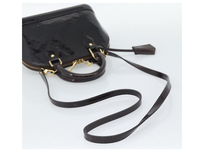 LOUIS VUITTON Borsa Monogram Vernis Alma BB Amarante M91678 LV Auth ka5391 Bordò - vista 8