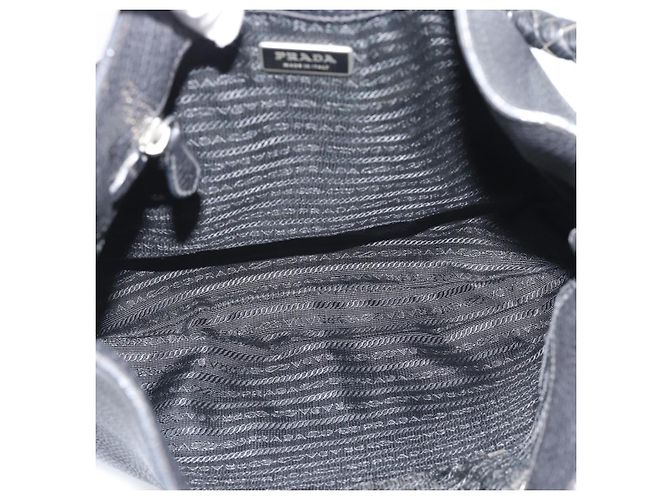 Borsa a tracolla PRADA in pelle nera argento ka5401V Nero - vista 17