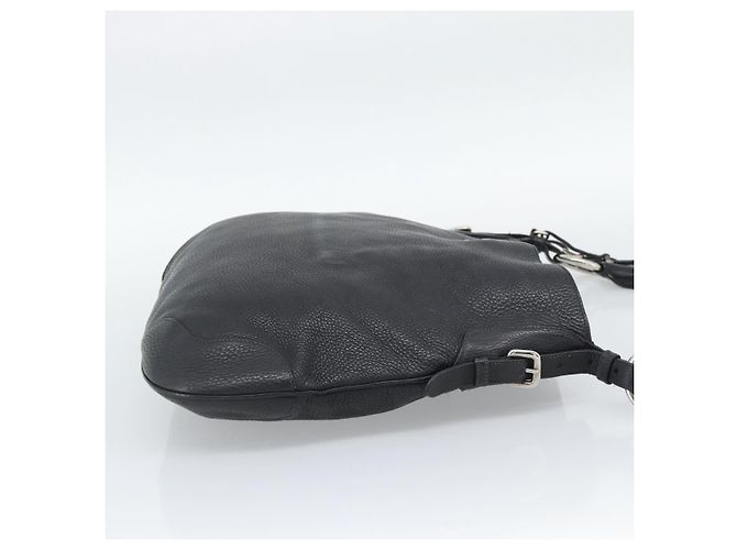 Borsa a tracolla PRADA in pelle nera argento ka5401V Nero - vista 5