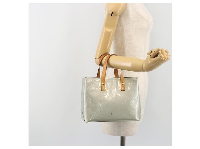 LOUIS VUITTON Borsa Monogram Vernis Reade PM Gris M91145 LV Auth ep15380 Grigio - vista 23