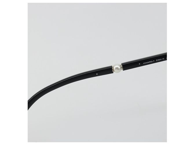 Occhiali da sole CHANEL in plastica nera CC Auth hk3945 Nero - vista 12