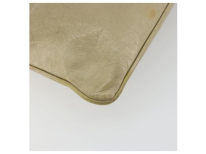 Borsa a Spalla Miu Miu Matelassé in Pelle Beige Oro Auth bs36288 D'oro - vista 18