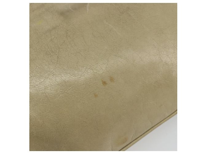 Borsa a Spalla Miu Miu Matelassé in Pelle Beige Oro Auth bs36288 D'oro - vista 8