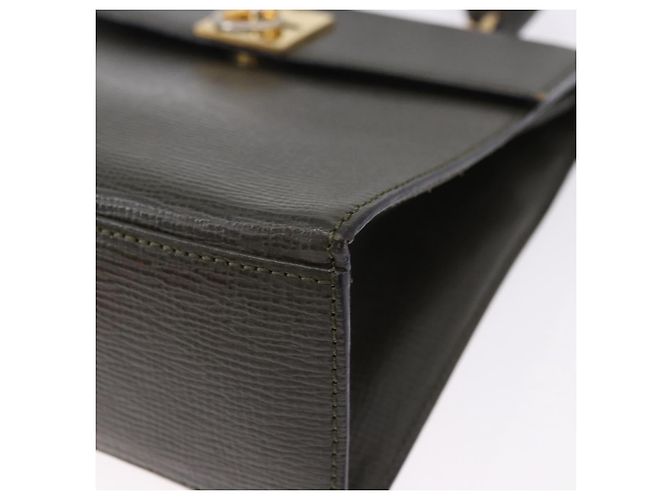 Céline Borsa CELINE in pelle 2way Khaki Gold Tone Auth ep15377 Cachi - vista 13